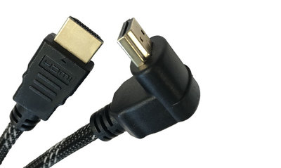 Blueqon - 1.4 High Speed Haakse HDMI kabel - 3 m - Zwart